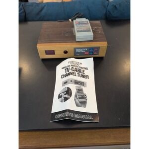 Universal V-1000 Wireless Remote Control TV-Cable Channel Tuner w/ Owners Manual